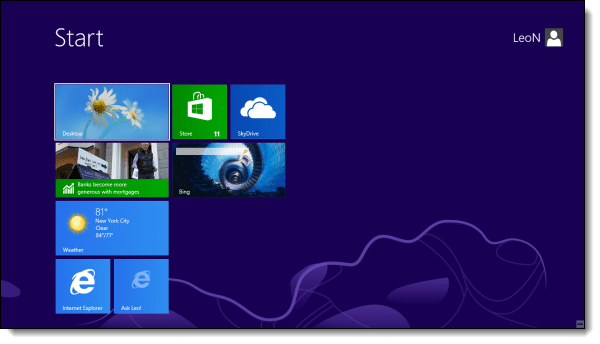 Windows 8 Start Sceen