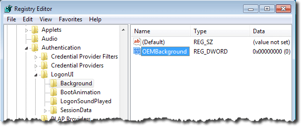 LoginUI Background registry setting
