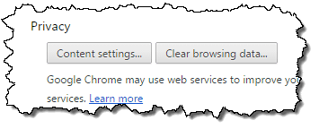 Chrome Privacy Options