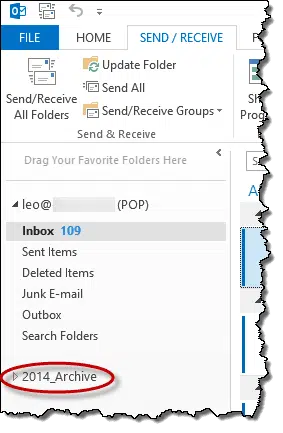 Outlook additional PST
