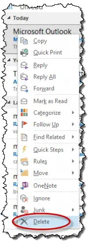 Delete Message Option