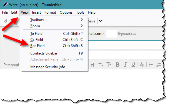 BCC in Thunderbird