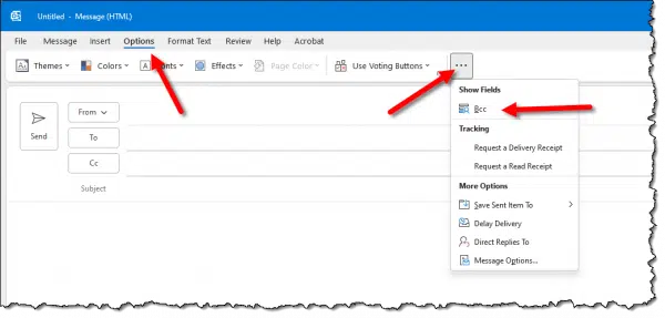 BCC in Microsoft Office Outlook