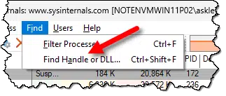 Find Handle or DLL... item.
