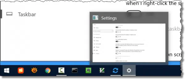 Taskbar buttons without text