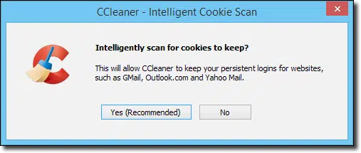 CCleaner Intelligent Cookie Scan