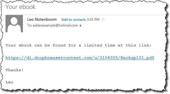 Emailed Link