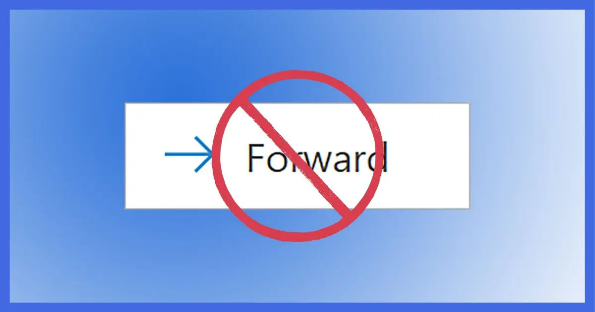 No Forwarding