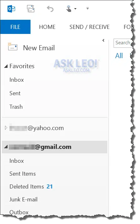 Outlook 2013 Folder Pane