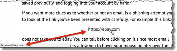 Misleading Link