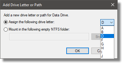 Assign letter dialog