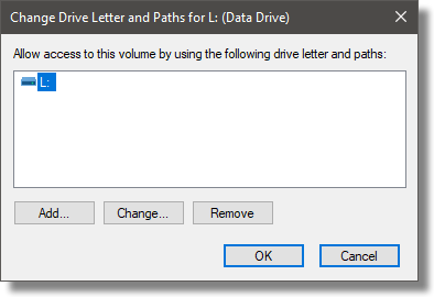 Drive letters assigned to my drive