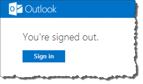 outlook sign out