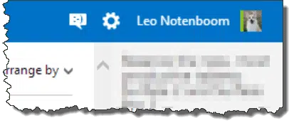 Outlook.com account menu