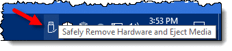 Safely Remove Hardware icon