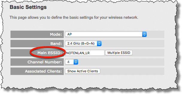 SSID Setting