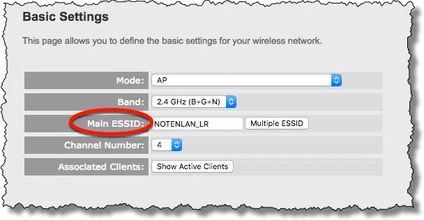 SSID Setting