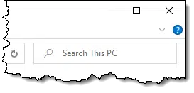 Search box in Windows File Explorer