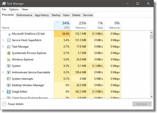 Task Manager - Sorted