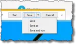 Save and Run