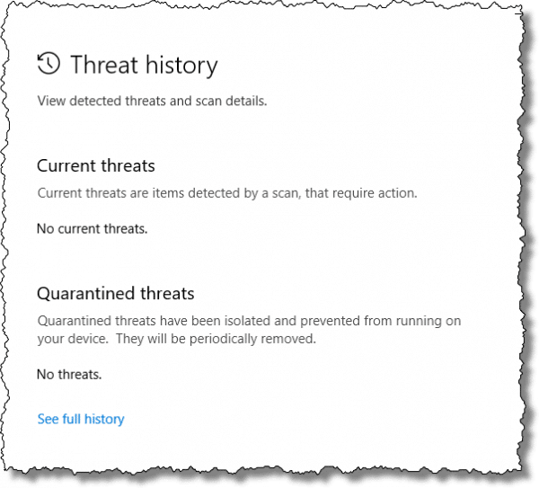 Threat History