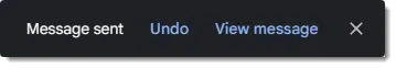 Undo send option after hitting "Send".