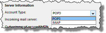 POP versus IMAP selection