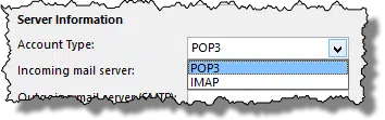 POP versus IMAP selection