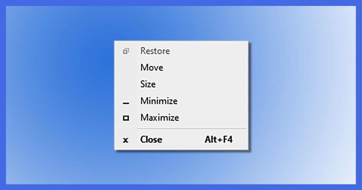 The System Menu