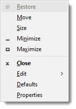 System Menu