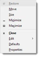 System Menu