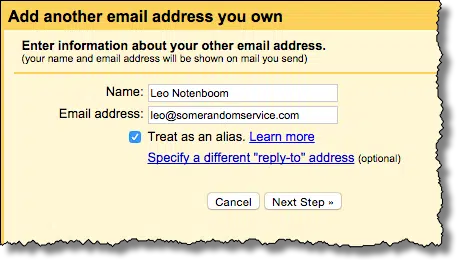 Gmail Add Email