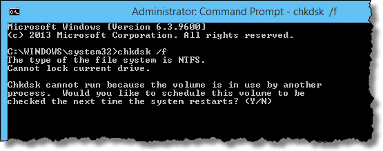 CHKDSK in CMD