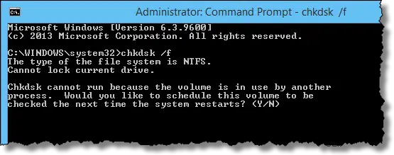 CHKDSK in CMD