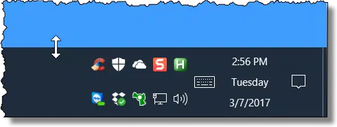 Double size taskbar