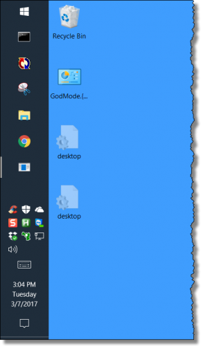 Taskbar on the left