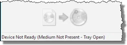 ImgBurn no disc