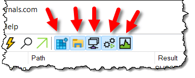 Process Monitor Filter Buttons