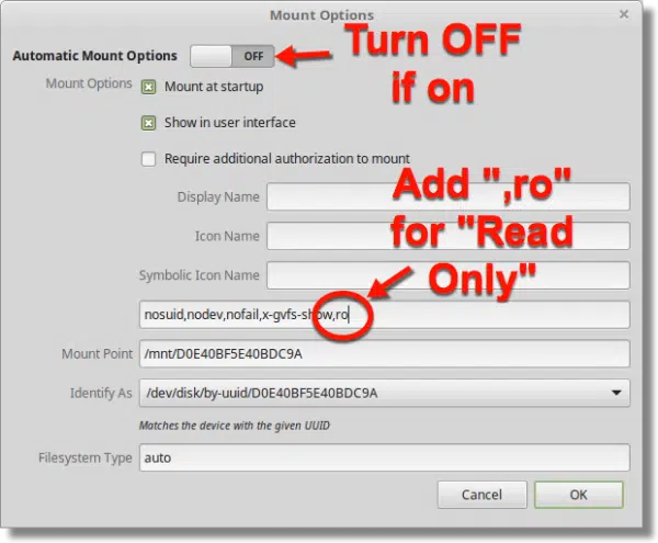 Mount Options