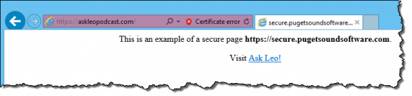 Certificate Error