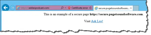 Certificate Error