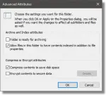 Advanced Attributes on a Folder