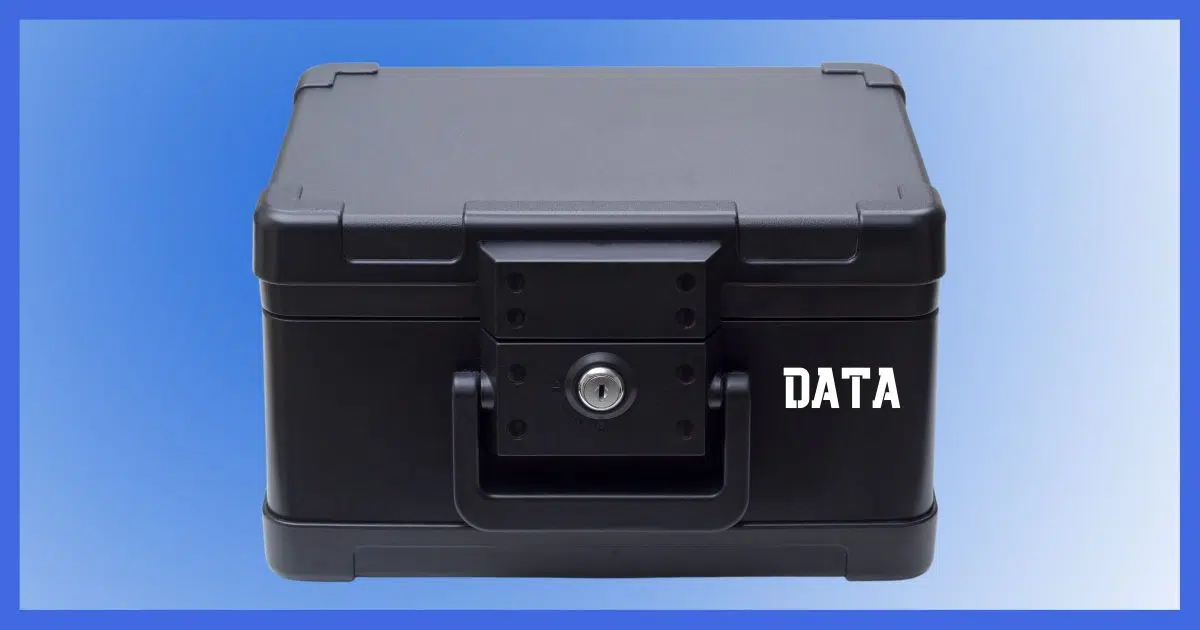 A metaphor: data in a container. (Image: canva.com)