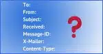 Email headers.