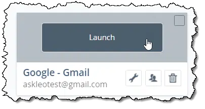 LastPass site launch button.