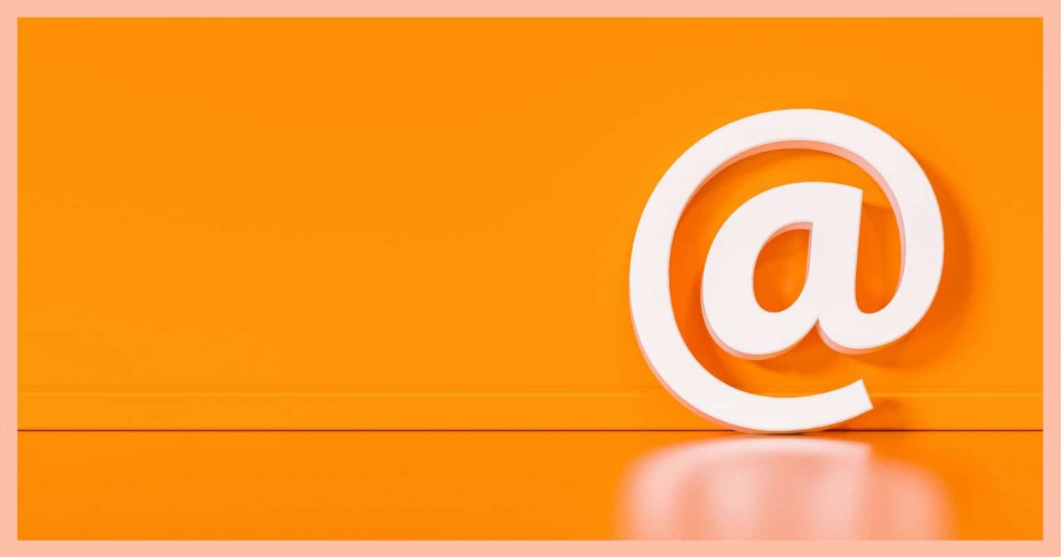 on the back of my email