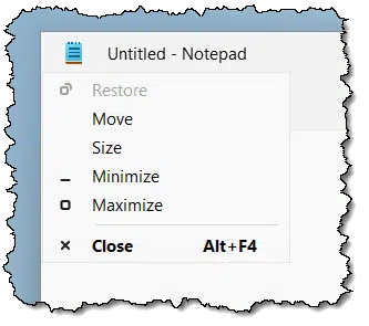 Application System Menu