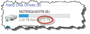 3 terabyte drive on Leo's Machine