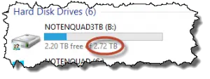 3 terabyte drive on Leo's Machine