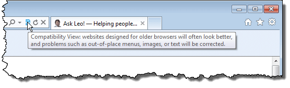 Internet Explorer's Compatibility View